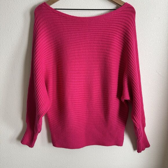 Anthropologie Sweater Womens Small Pink Ribbed Chunky Knit Boho Coastal Colorful - Picture 4 of 16